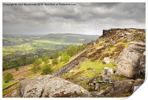 Curbar Edge in Derbyshire Print by Julie Woodhouse
