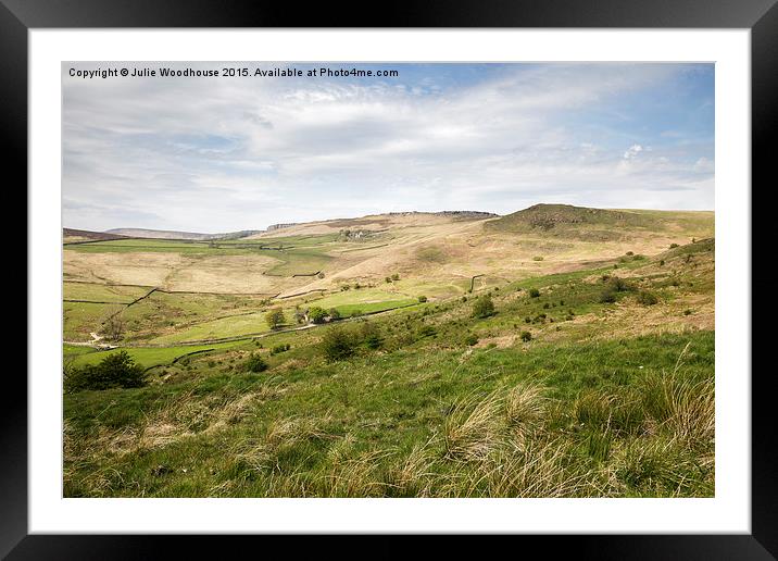 view towards The Dale and Stanage Edge Framed Mounted Print by Julie Woodhouse