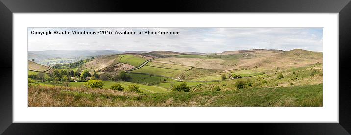 view over Hope Valley, The Dale and Stanage Edge,  Framed Mounted Print by Julie Woodhouse