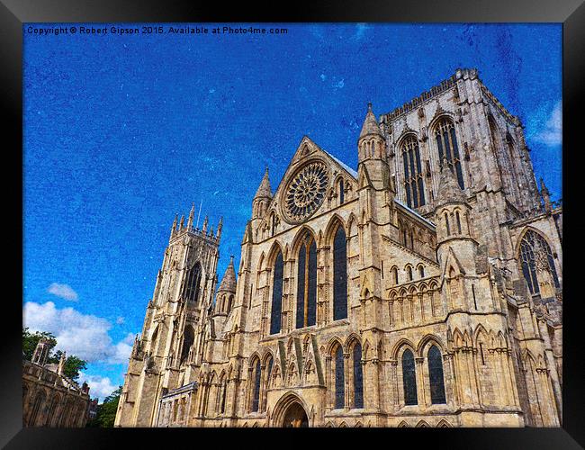  York Minster with texture Framed Print by Robert Gipson