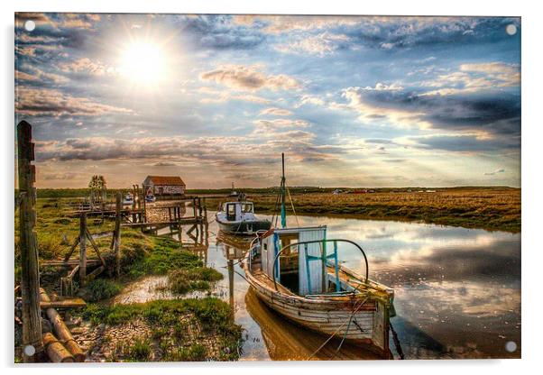  A perfect day at Thornham Acrylic by Gary Pearson