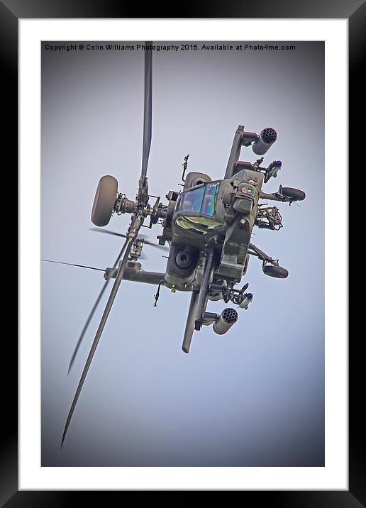  Apache Role Demo Duxford VE Day Airshow 2015 Framed Mounted Print by Colin Williams Photography