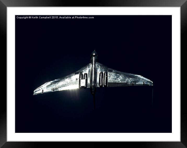  Shiny Vulcan XH558 Framed Mounted Print by Keith Campbell