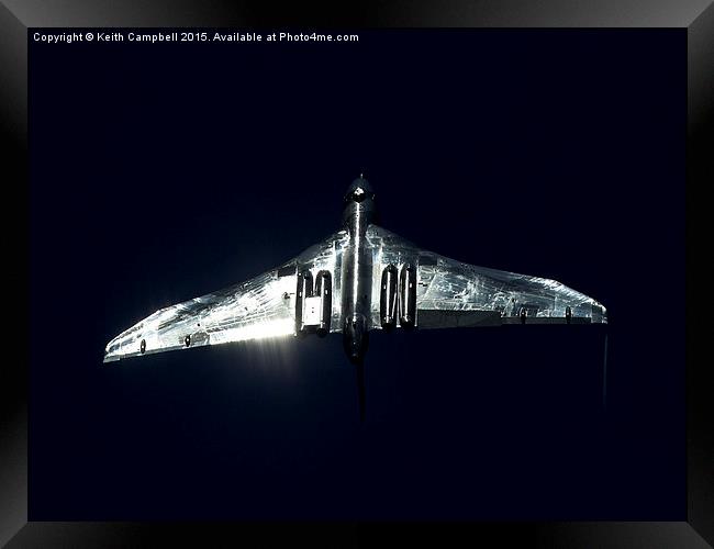  Shiny Vulcan XH558 Framed Print by Keith Campbell