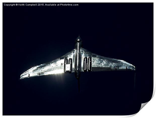  Shiny Vulcan XH558 Print by Keith Campbell