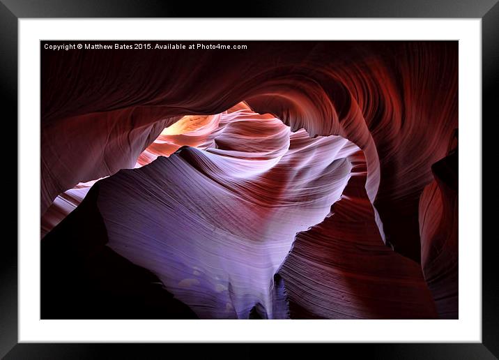 The Incredible Antelope Canyon Framed Mounted Print by Matthew Bates