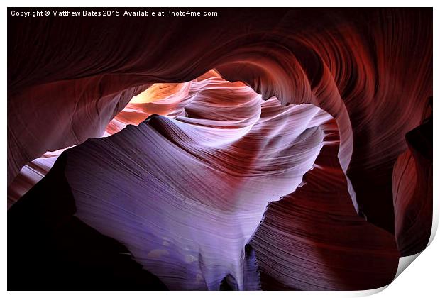 The Incredible Antelope Canyon Print by Matthew Bates