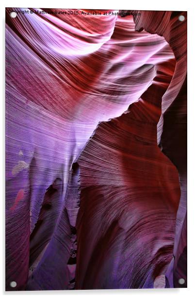  Antelope Canyon Passageway  Acrylic by Matthew Bates