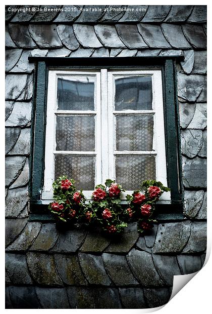 red flowers Print by Jo Beerens