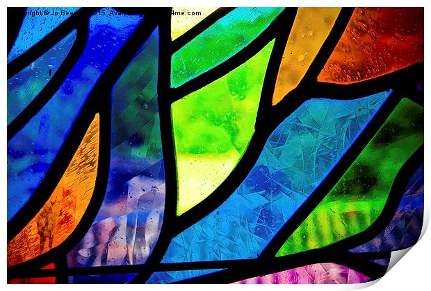stained glass Print by Jo Beerens