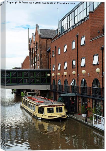  Shropshire Union Canal at Chester Canvas Print by Frank Irwin