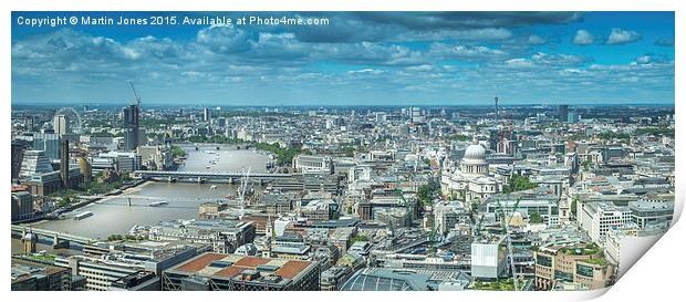  London Skyline Westwards Print by K7 Photography