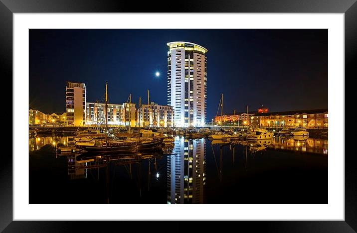  The Tower, Meridian Quay Framed Mounted Print by Dean Merry