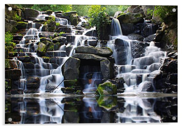 Waterfall in Virginia water Acrylic by Oxon Images