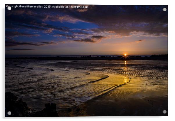  Gentle Ripples of a June Sunset Acrylic by matthew  mallett