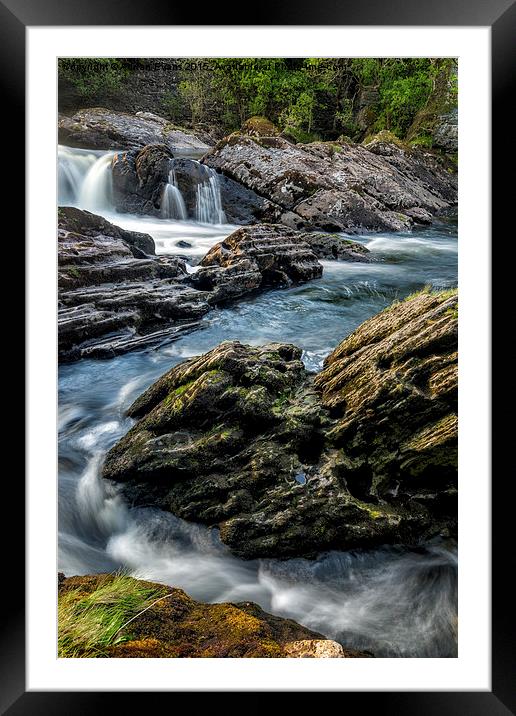 River Passing Framed Mounted Print by Adrian Evans