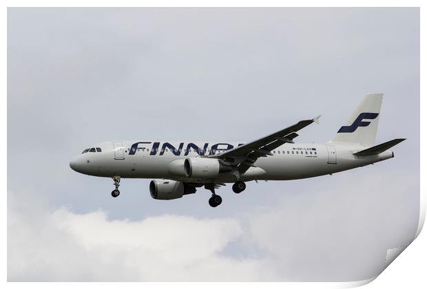 Finnair Airbus A320 Print by David Pyatt