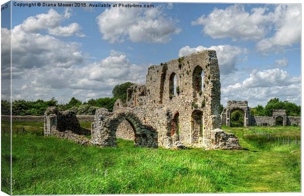  Greyfriars Priory Dunwich Canvas Print by Diana Mower