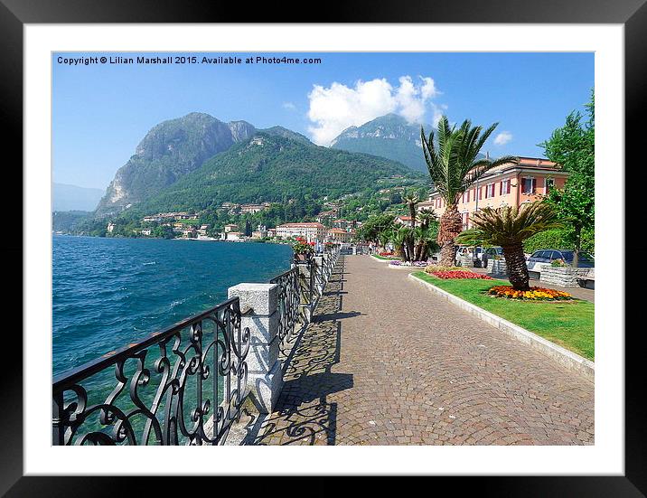  Maggiore Promenade.  Framed Mounted Print by Lilian Marshall