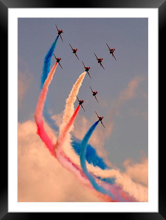 Red Arrows Airshow Framed Mounted Print by Rosie Spooner