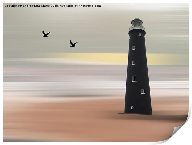  Lighthouse Print by Sharon Lisa Clarke