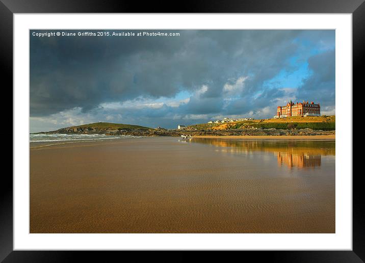  Fistral Beach Newquay Framed Mounted Print by Diane Griffiths