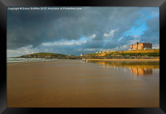  Fistral Beach Newquay Framed Print by Diane Griffiths