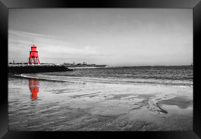  The Groyne in Red Framed Print by Toon Photography