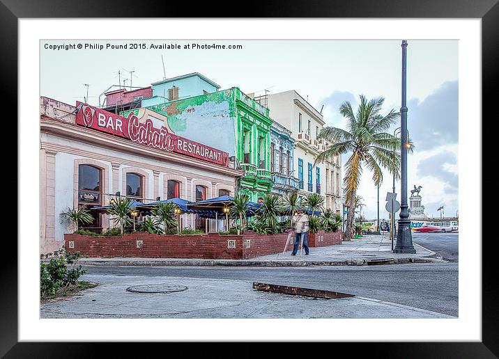  Early Morning in Havana Framed Mounted Print by Philip Pound