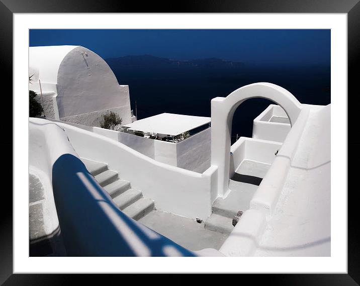  Santorini Greece  Framed Mounted Print by Leighton Collins