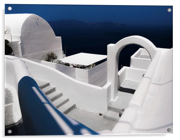  Santorini Greece  Acrylic by Leighton Collins