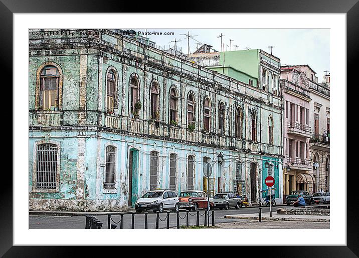 Havana Architecture  Framed Mounted Print by Philip Pound
