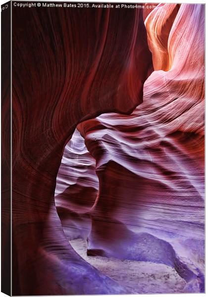 Antelope Canyon face Canvas Print by Matthew Bates