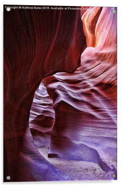 Antelope Canyon face Acrylic by Matthew Bates