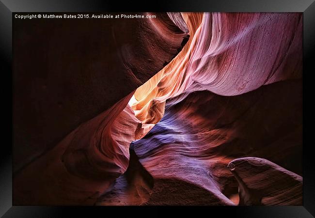 Antelope Canyon Features Framed Print by Matthew Bates