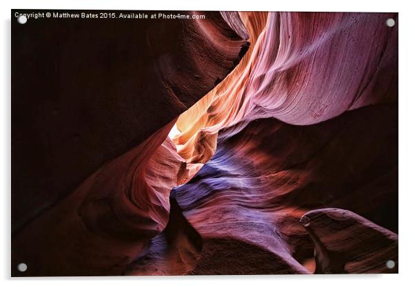 Antelope Canyon Features Acrylic by Matthew Bates