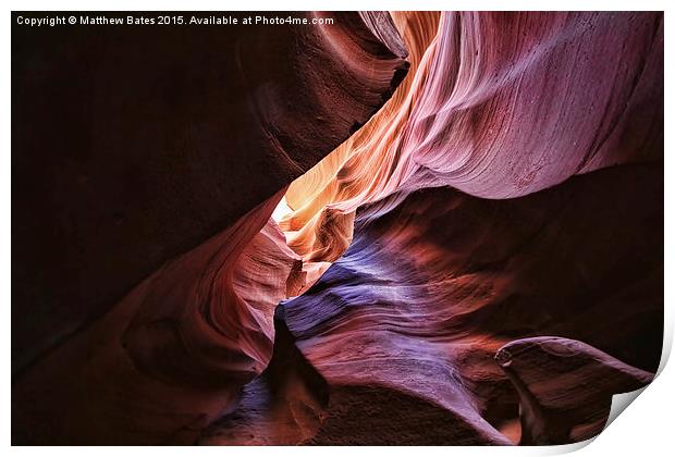Antelope Canyon Features Print by Matthew Bates