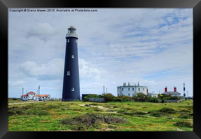  Dungeness lighthouse Framed Print by Diana Mower