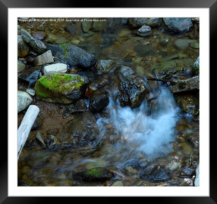 Small Creek   Framed Mounted Print by Michael Wick