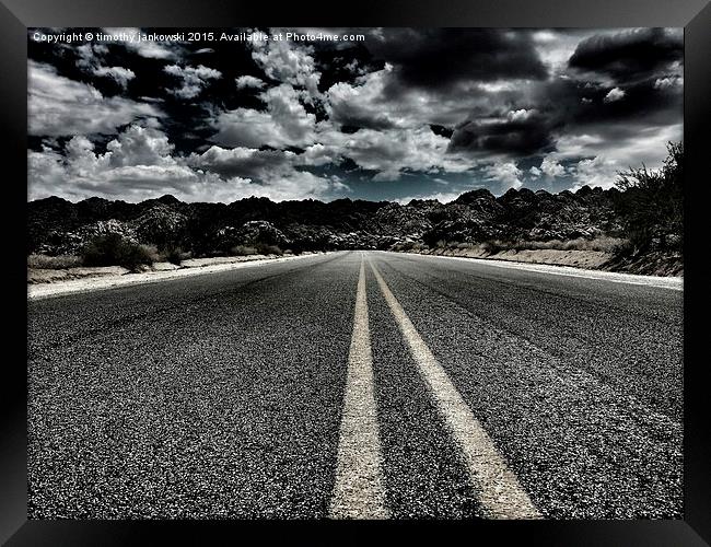  The Long Road home Framed Print by timothy jankowski