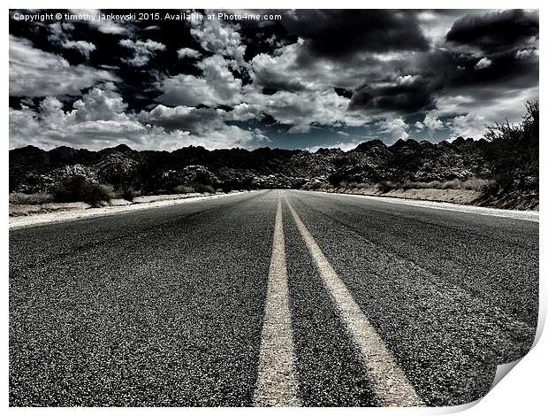  The Long Road home Print by timothy jankowski