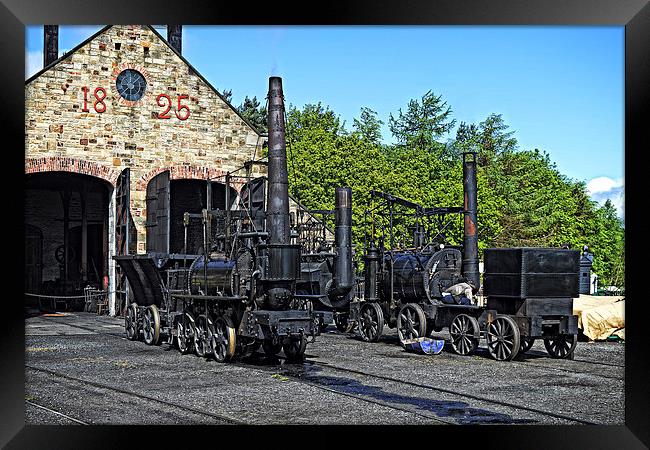 Steam Locomotives at Beamish Framed Print by Tom Gomez