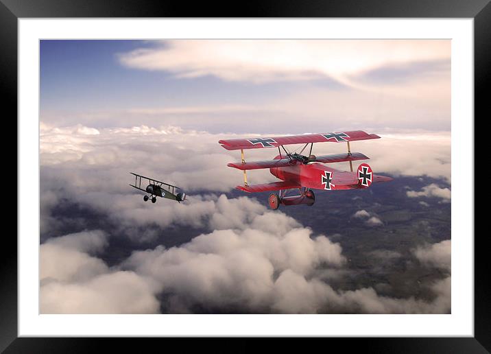 The Red Baron Framed Mounted Print by J Biggadike