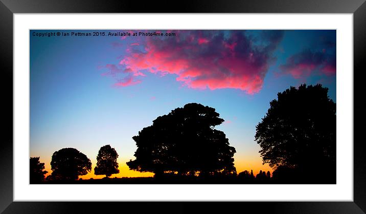 Beverley  Westwood Sunset & Sillouettes  Framed Mounted Print by Ian Pettman