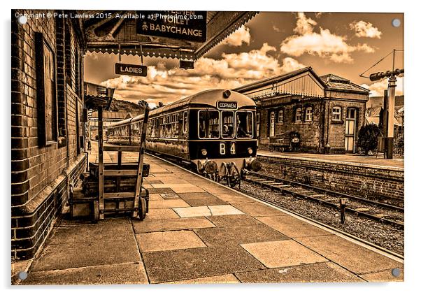  Railcar B4 Llangollen Acrylic by Pete Lawless