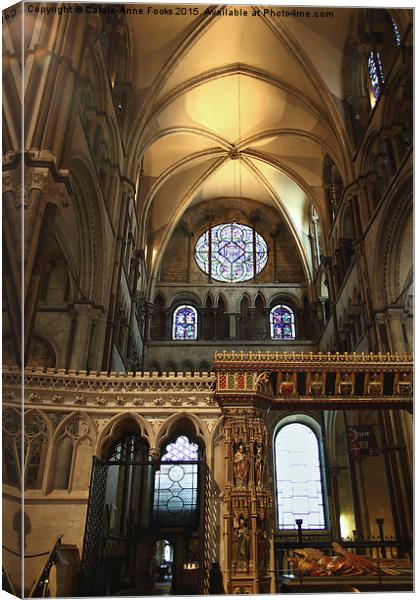  Canterbury Cathedral, Kent Canvas Print by Carole-Anne Fooks