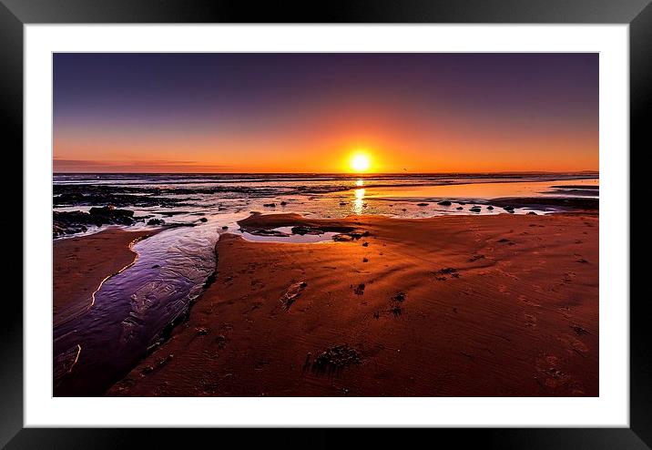  Rest bay sunset, Porthcawl Framed Mounted Print by Dean Merry