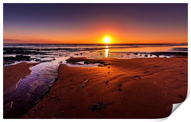  Rest bay sunset, Porthcawl Print by Dean Merry
