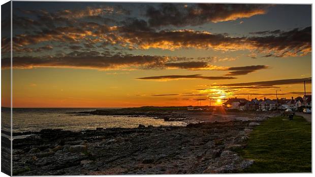  Porthcawl Sunset Canvas Print by Dean Merry
