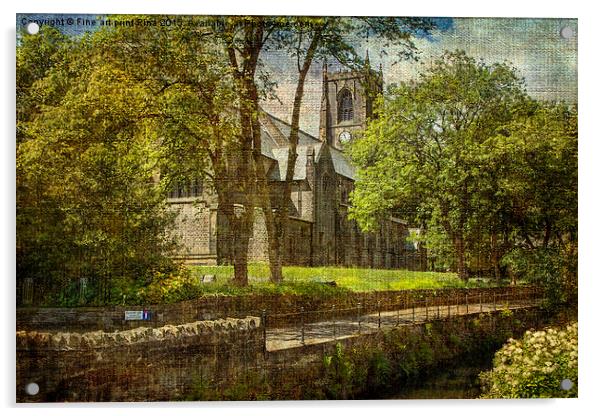  St Bartholomew's Church, Marsden  Acrylic by Fine art by Rina